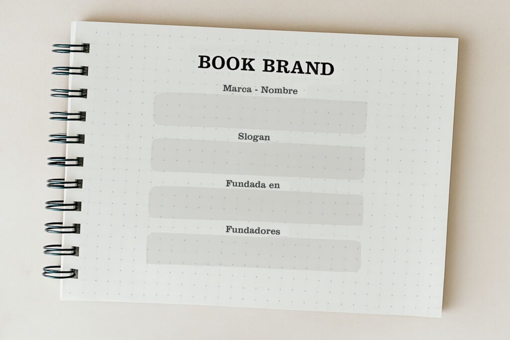 ¿Qué Es Un Book Brand? y La Importancia En Tu Negocio 2 Agenda de marca diseñada por Vandyd ® todos los derechos reservados, puedes adquirir el físico o el digital solo en Vandyd.